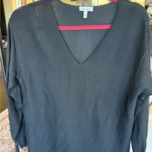 Ella Moss Classic Black V-Neck Sweater